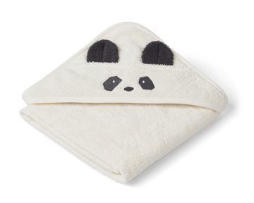 Liewood - Albert babyhåndklæde med hætte - Panda Creme de la Creme hos titteboo